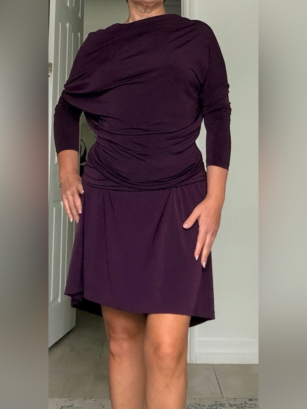 Gracia Maxi/Midi convertable Dress in Deep Plum - Picture 5 of 10